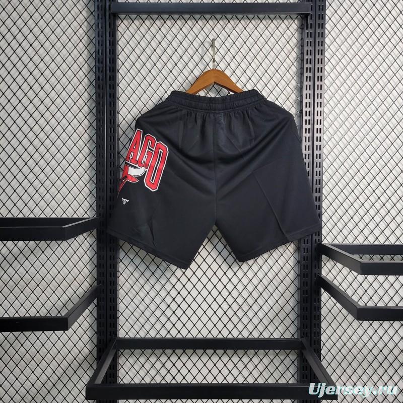 23 24 NBA Bulls Black Shorts