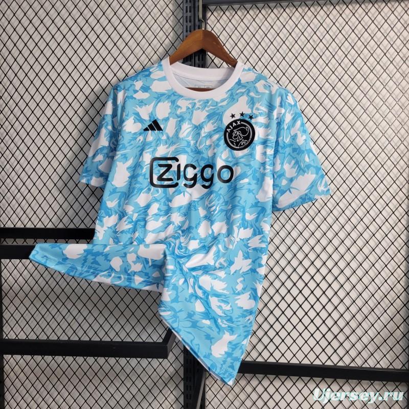 23-24 Ajax Training Blue Jersey