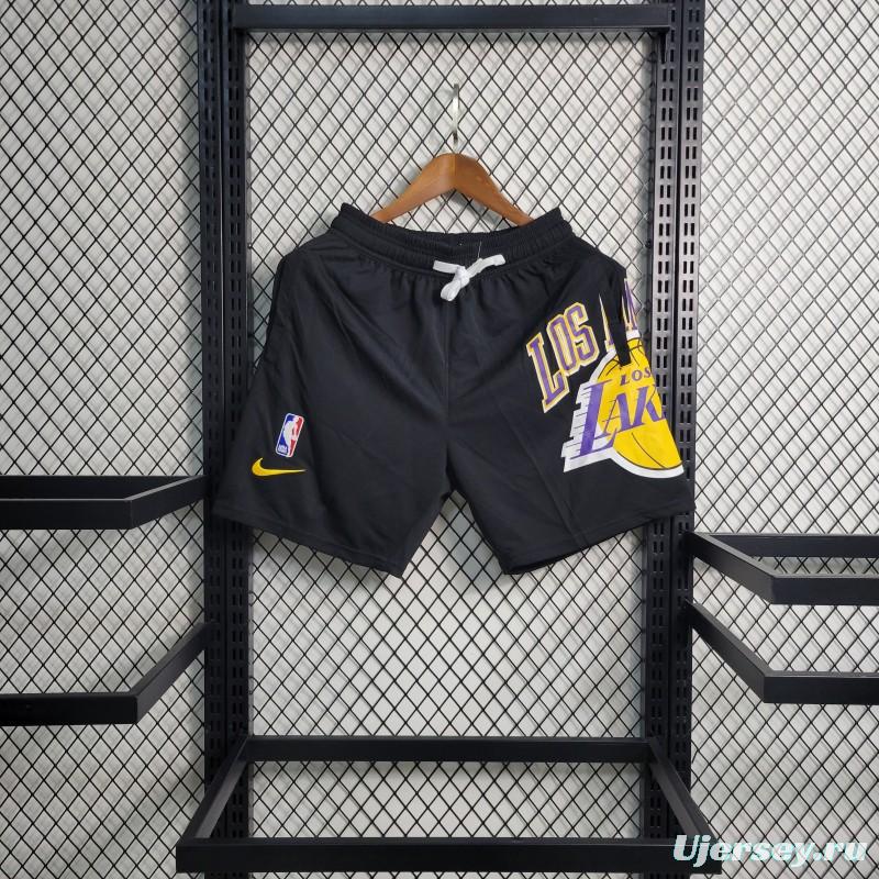 23 24 NBA Lakers Black Shorts