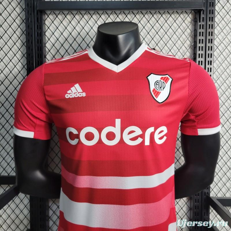 Player Version 23-24 River Plate Away Red Jersey