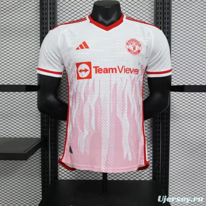 Player Version 23/24 Manchester United Away White Jersey