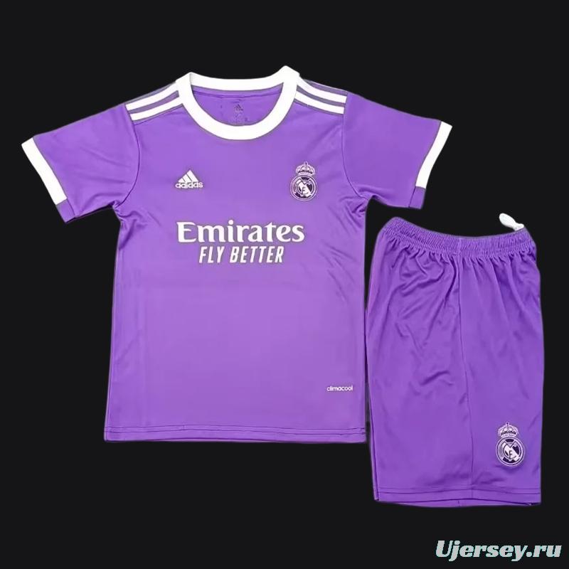 Retro Kids 16/17 Real Madrid Away Purple Jersey