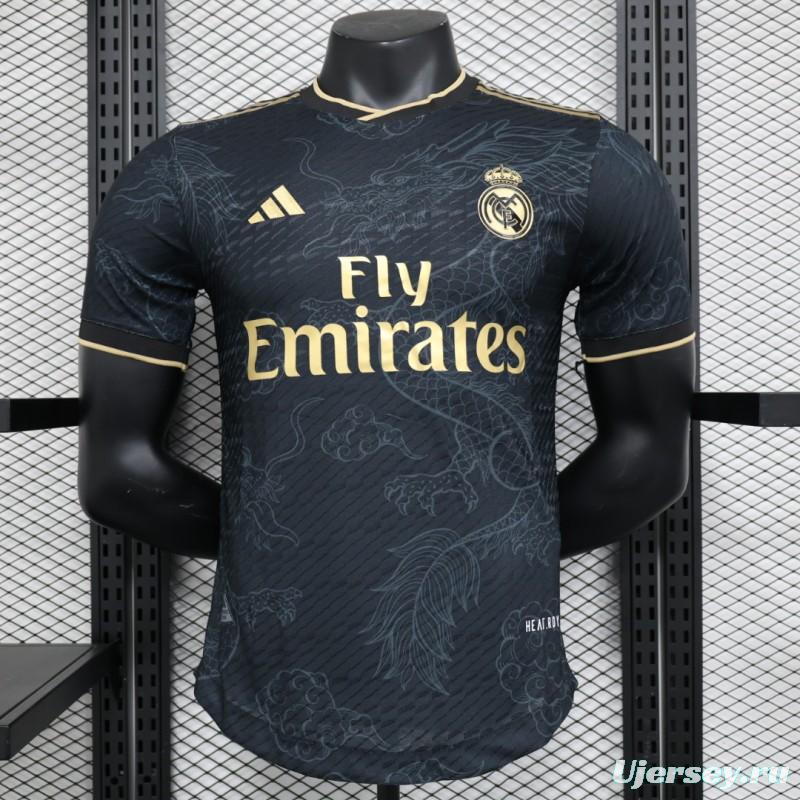 Player Version 23/24 Real Madrid Black Dragon Jersey