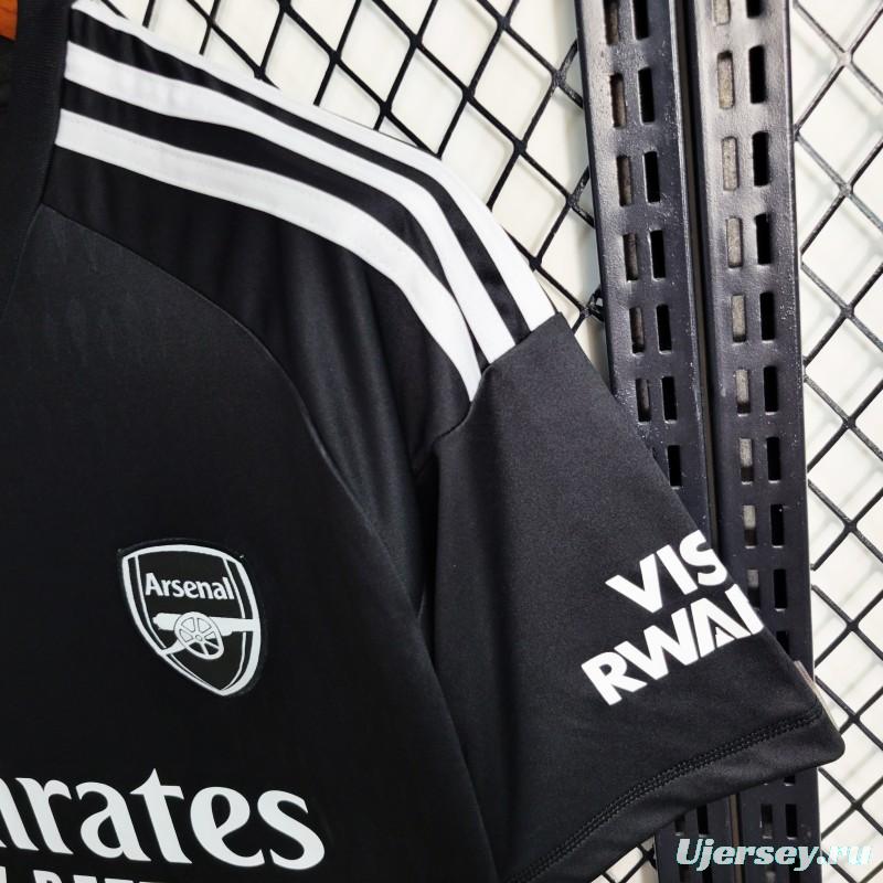 23-24 Arsenal Black Goalkeeper Jersey