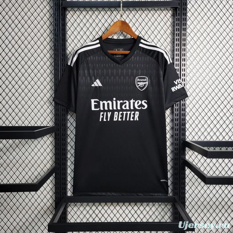 23-24 Arsenal Black Goalkeeper Jersey