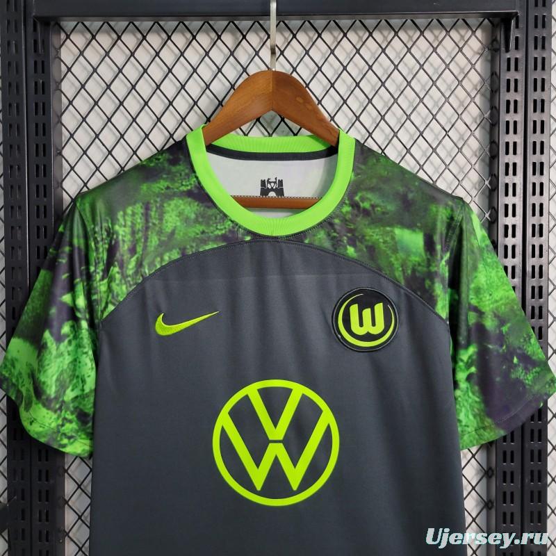 23-24 VfL Wolfsburg Away Black Jersey