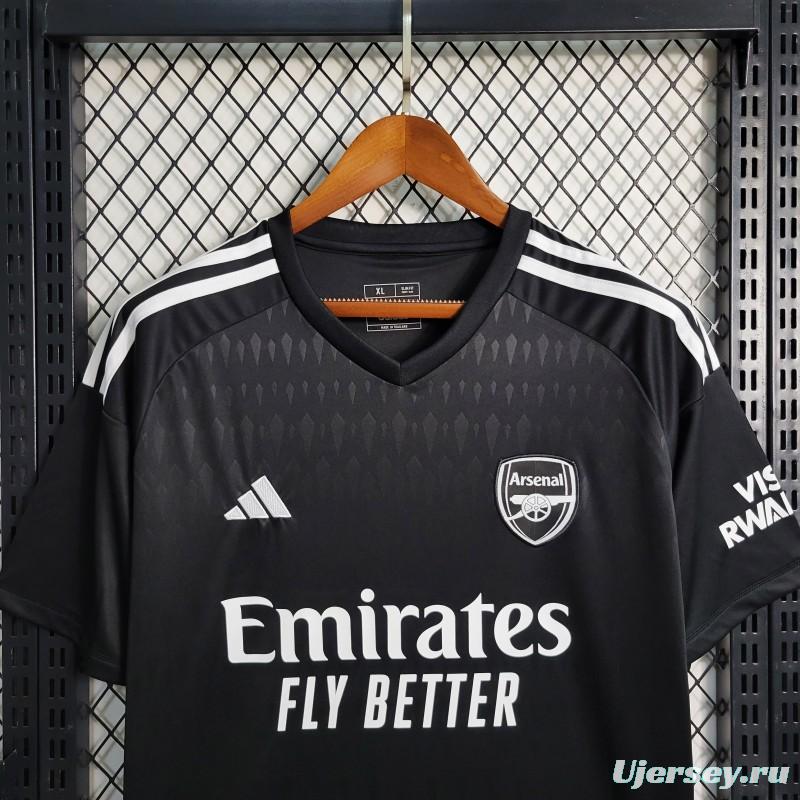 23-24 Arsenal Black Goalkeeper Jersey