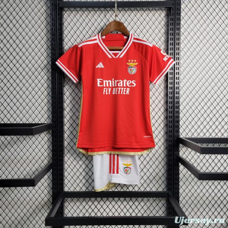 23-24 KIDS Benfica Home Jersey Size 16-28