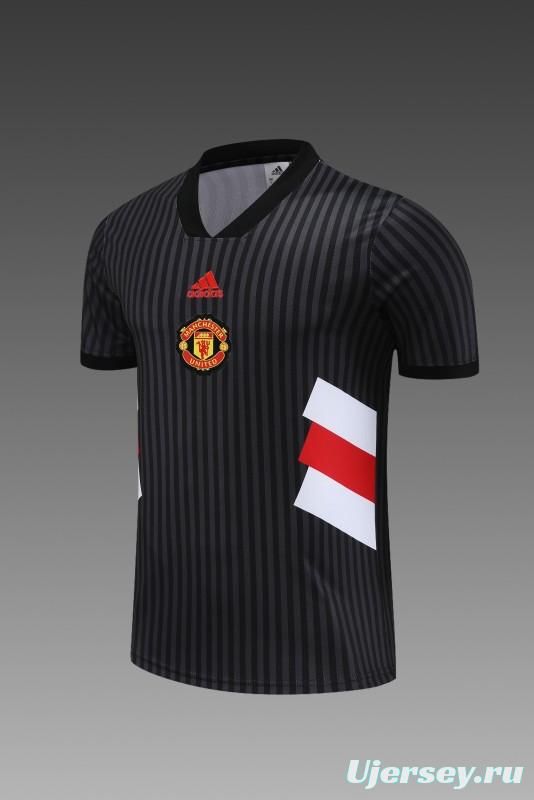 23 24 Manchester United Black Remake Icon Short Sleeve+Shorts