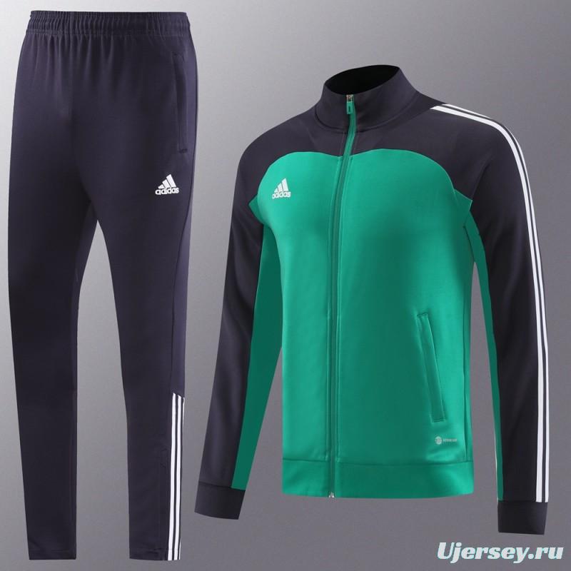 23/24 Adidas Green/Navy Full Zipper +Pants