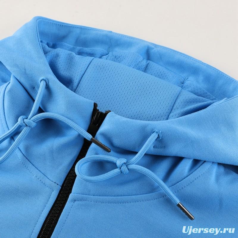 23/24 NIKE Black/Blue Full Zipper Hooide Jacket+Pants