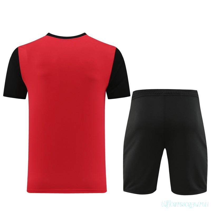 23/24 NIKE Black/Red Short Sleeve Jersey+Pants