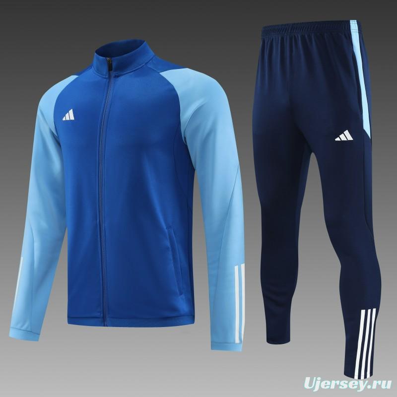 23/24 Adidas Blue Full Zipper Jacket+Pants