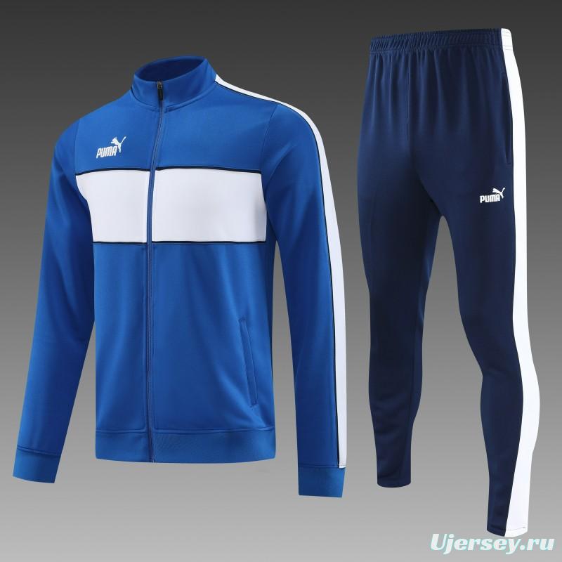 23/24 Puma Blue White Full Zipper Jacket+Pants