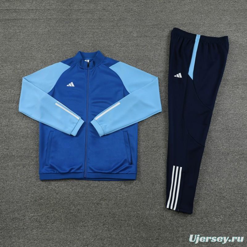 23/24 Adidas Blue Full Zipper Jacket+Pants