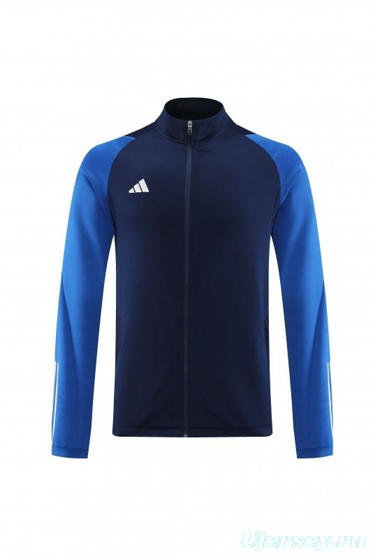23/24 Adidas Black Blue Full Zipper Jacket+Pants