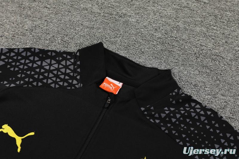 23/24 Borussia Dortmund Black Half Zipper Jacket+ Pants