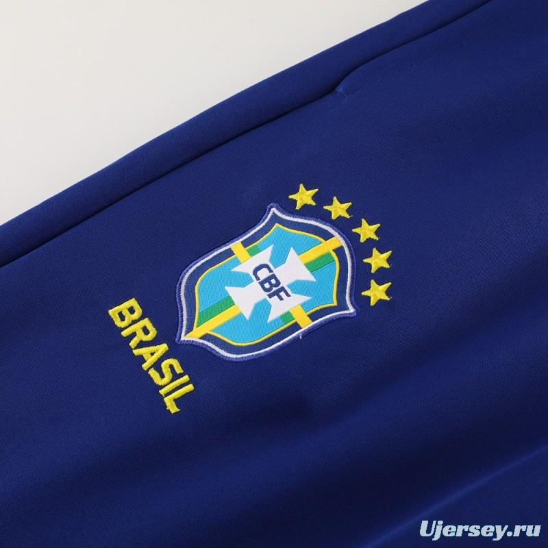 23/24 Brazil Blue Full Zipper Jacket+Pants