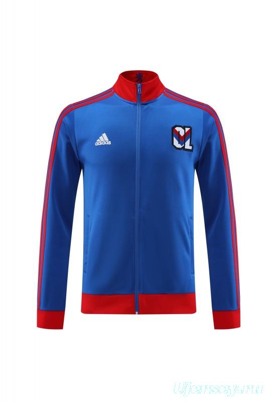 23/24 Olympique Lyonnais Blue Lyon Blue Full Zipper Jacket+Pants