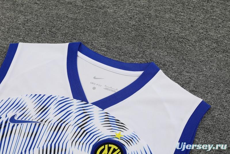 24/25 Inter Milan White Vest Jeresy+Shorts