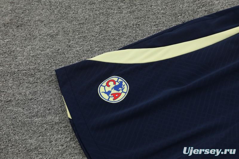 24/25 Club America Navy Vest Short Sleeve Jeresy+Shorts