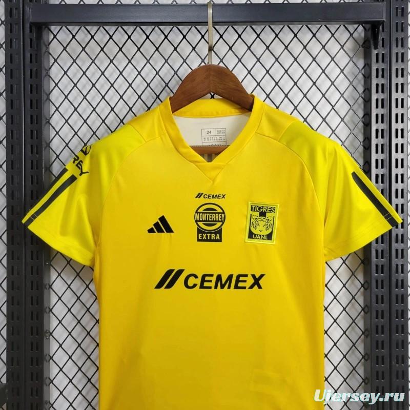 23/24 Kids Tigres UANL Yellow Training Jersey