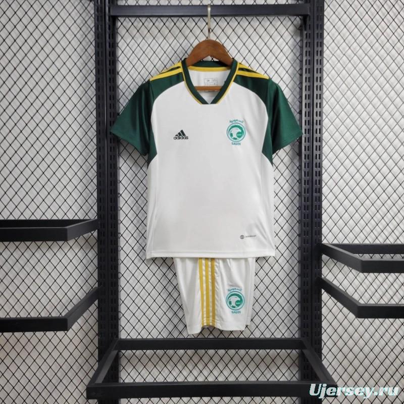 2024 Kids Saudi Arabia Away White Jersey