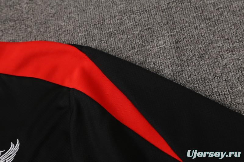 24/25 Liverpool Black Short Sleeve Jeresy+Shorts