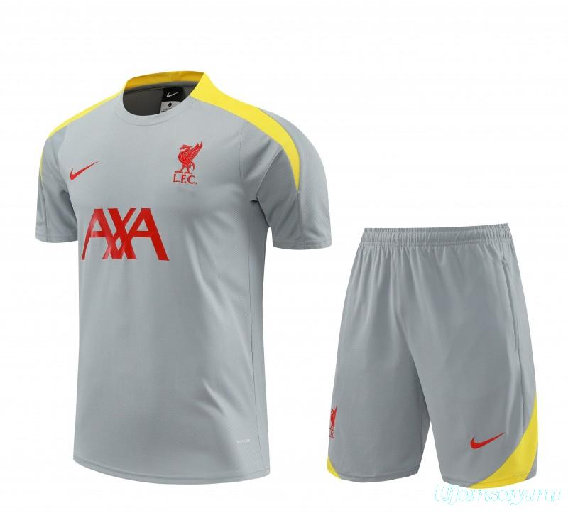 24/25 Liverpool Grey Short Sleeve Jeresy+Shorts