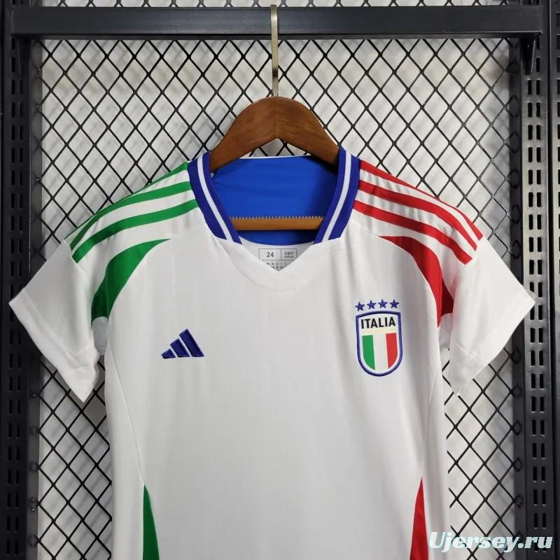 2024 Kids Italy Away White Jersey