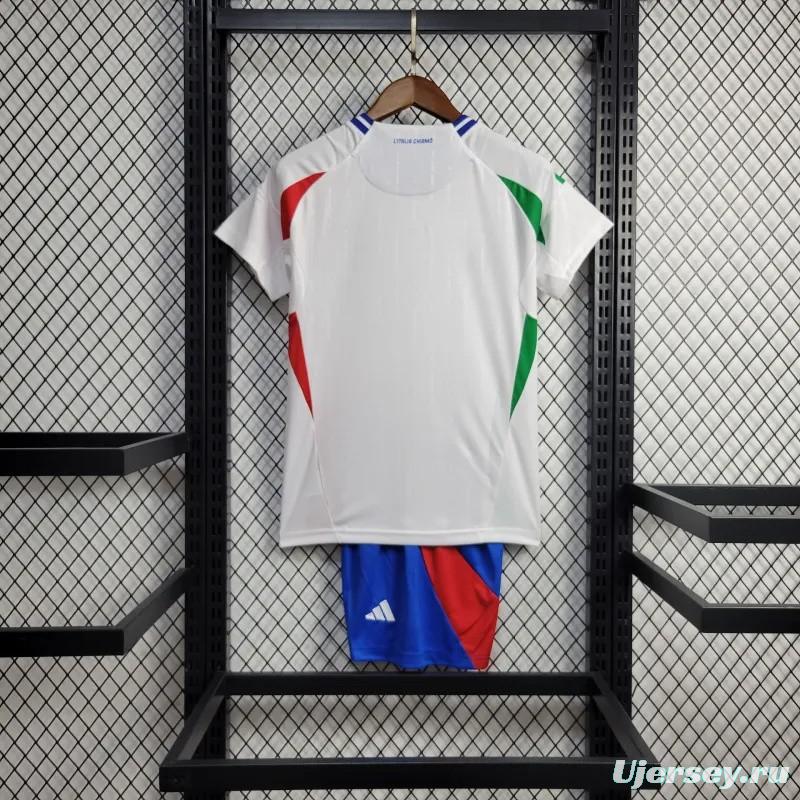 2024 Kids Italy Away White Jersey