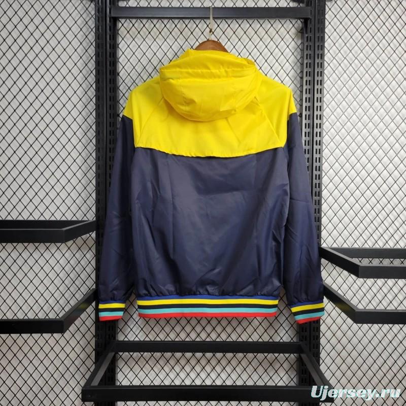 2024 Brazil Navy/Yellow Windbreaker