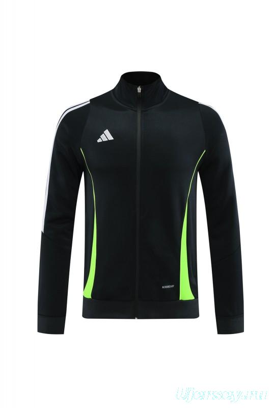 2024 Adidas Black/Green Full Zipper Jacket+Pants