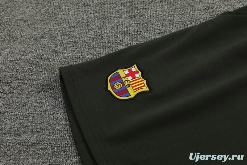 23/24 Barcelona Beige Cotton Short Sleeve Jersey+Shorts