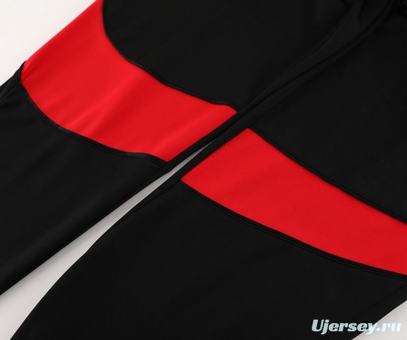 2024 Nike Red/Black Half Zipper Jacket+Pants