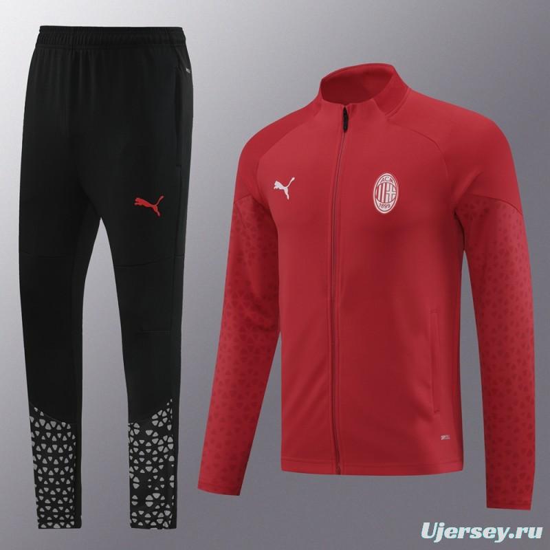 23/24 AC Milan Full Zipper Jacket+Pants