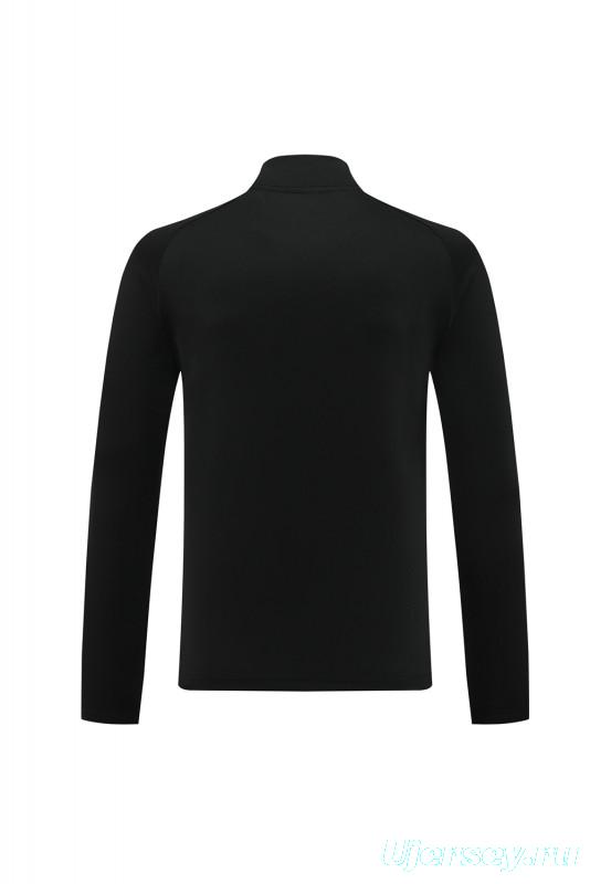 2024 Nike Black/White Half Zipper Jacket+Pants
