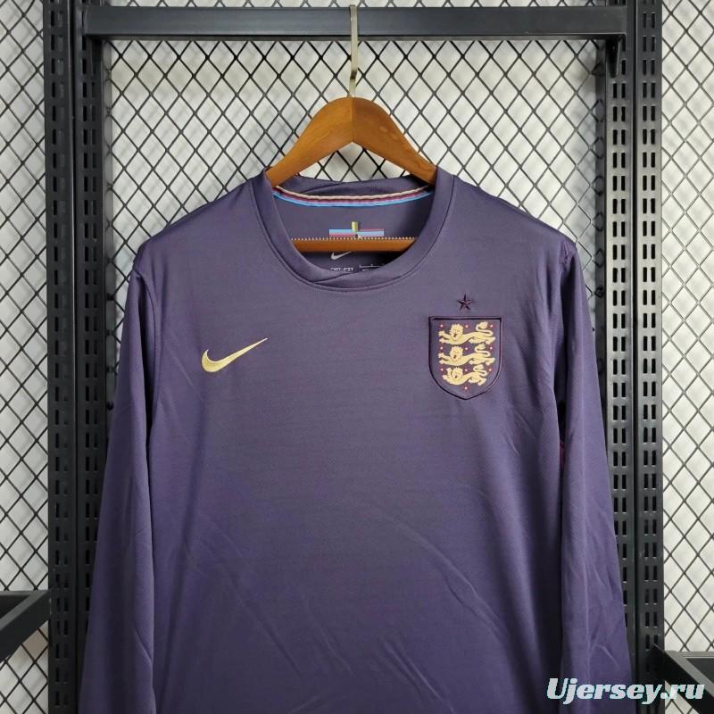 2024 England Away Navy Long Sleeve Jersey