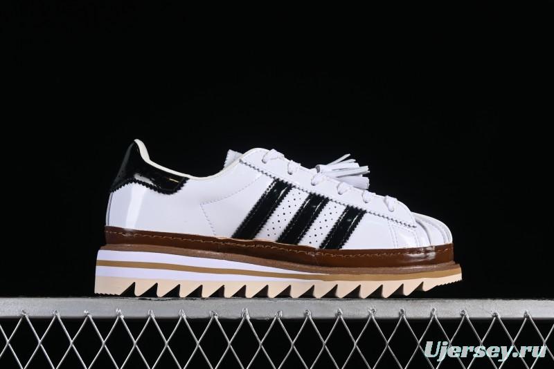 Adidas Clot x Superstar White Black Shell Toe Casual Sneakers - IH3132