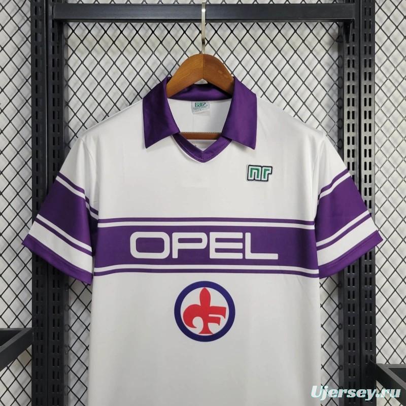 Retro 84/85 ACF Fiorentina Away White Jersey
