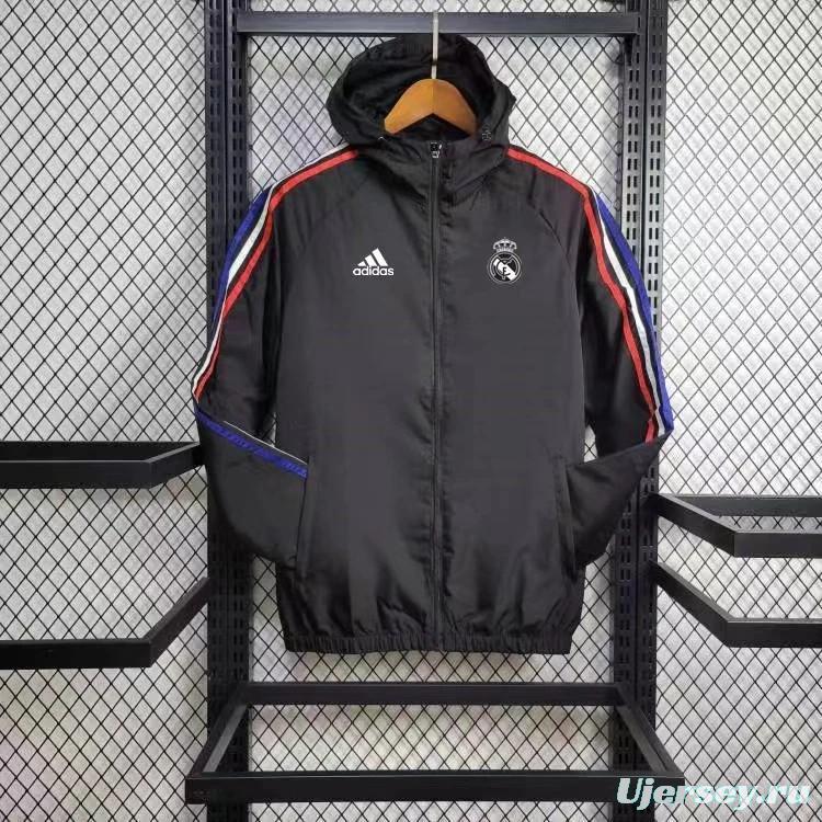 24/25 Real Madrid Black Windbreaker