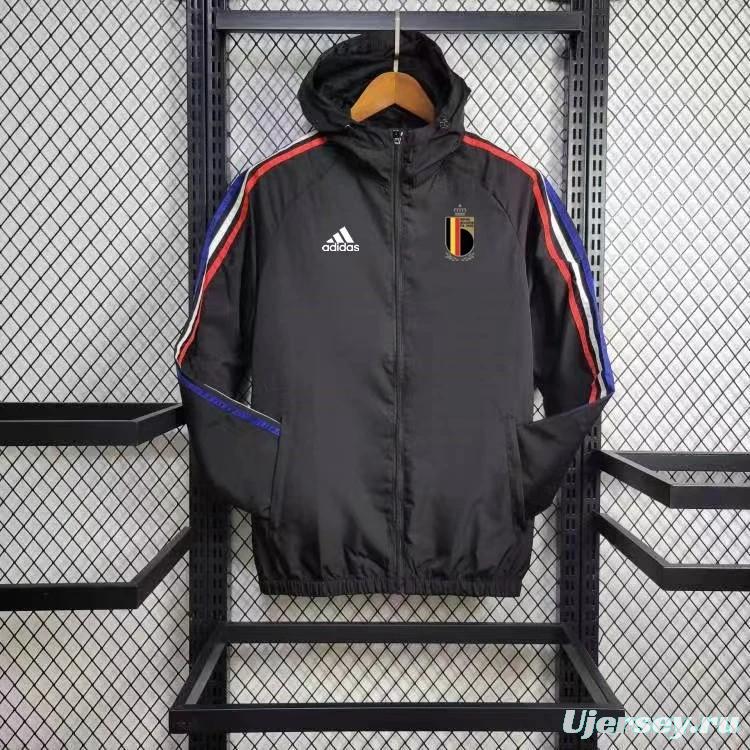 2024 Belgium Black Windbreaker