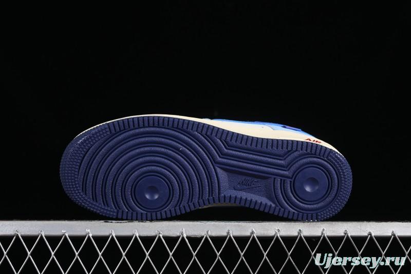 Nike Air Force 1 '07 Low Custom Casual Sneakers "Joker Red" with Full-Length Hexagonal Air Cushion - XL2402-333