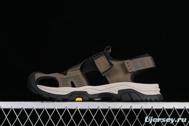 Ecco Offroad Series 2024 Summer New Casual Men's Sandals with Soft Leather Upper and Mesh - 63131501002