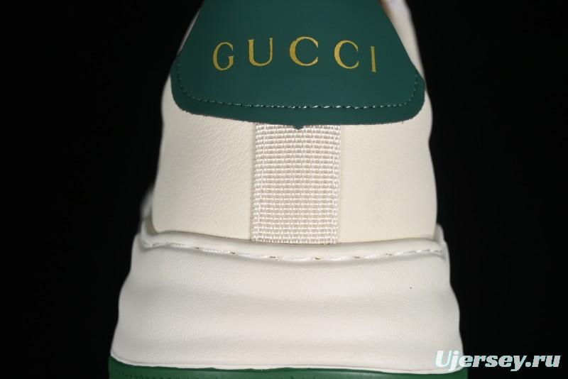 Gucci Chunky B Screener GG Casual Sneakers in Beige and Ebony GG Canvas with Leather Trim - 9Y9209666