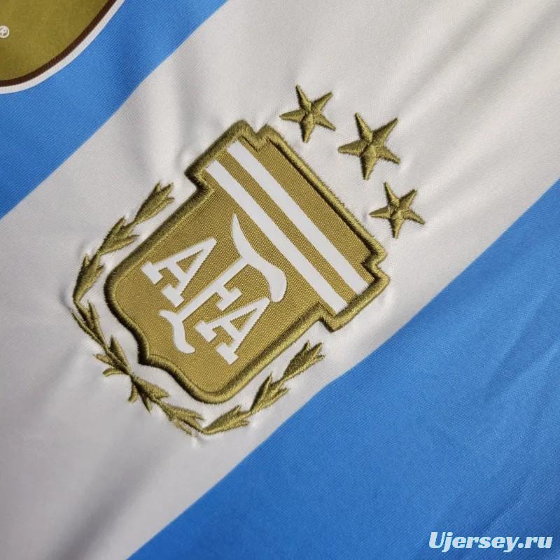 2024 Argentina Home Long Sleeve Jersey With Champion Patch