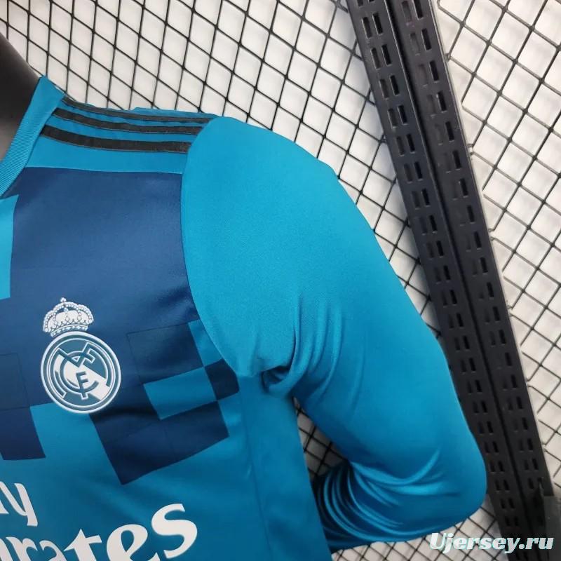 Retro 17/18 Real Madrid Third Long Sleeve Jersey