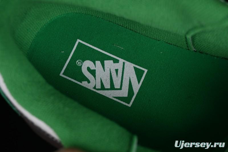 Vans Classics Knu Skool White Green Chunky Tongue Retro Sneakers - VN0009QCV0N