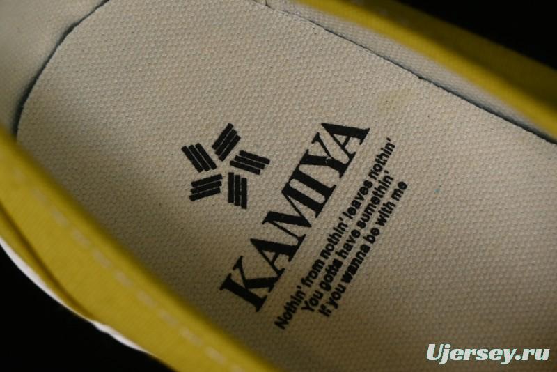 Kamiya Vulcanize Sneaker 23AW High-End Line Dissolved Yellow Canvas Shoes with Smiley Face Print Low-Top - M.C3