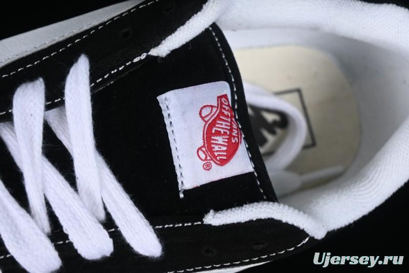 Vans Classics Knu Skool Coca-Cola Collaboration Black White Embroidery Chunky Tongue Sneakers - VN0009QC6BTI